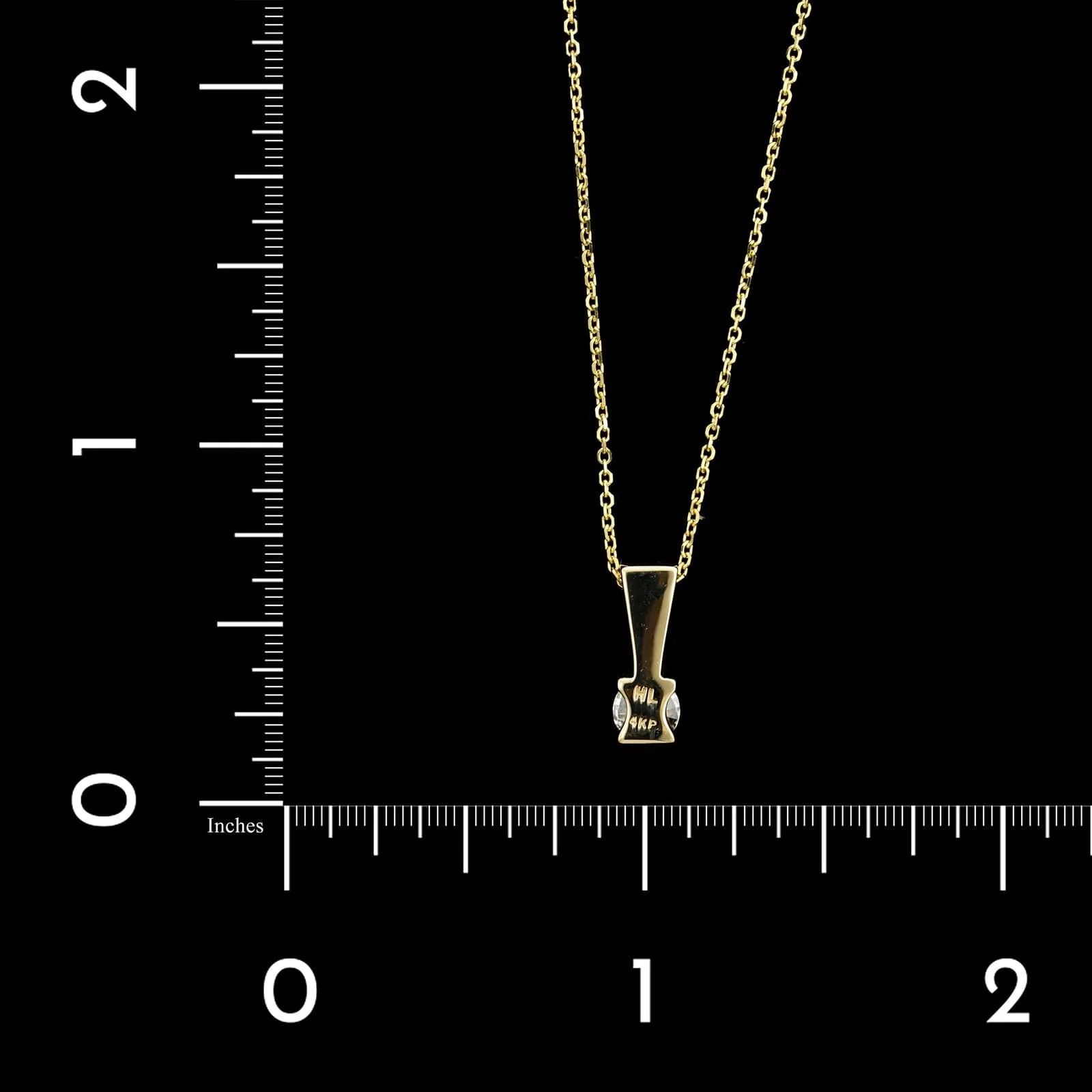 14K Yellow Gold Estate Diamond Pendant Necklace