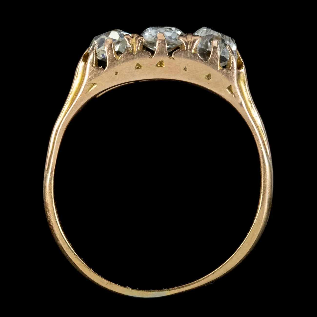 Antique Victorian Diamond Trilogy Ring 0.70ct Of Diamond Circa 1880