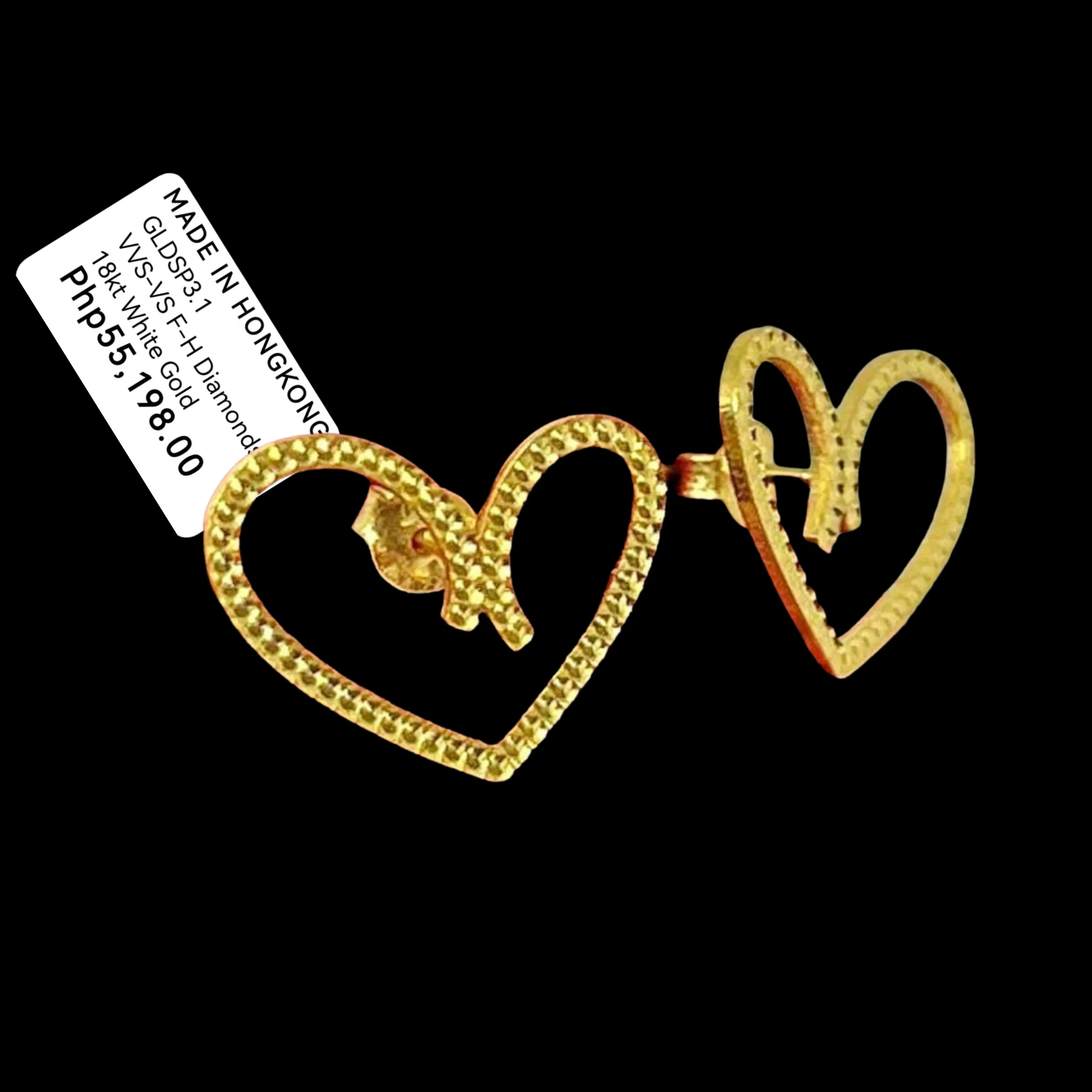 #GOLD2024 | 18K Golden Heart Stud Earrings
