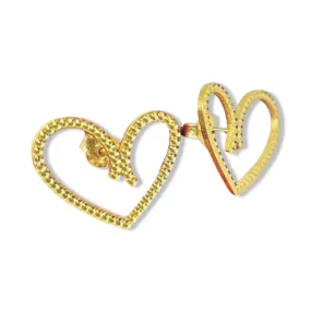 #GOLD2024 | 18K Golden Heart Stud Earrings