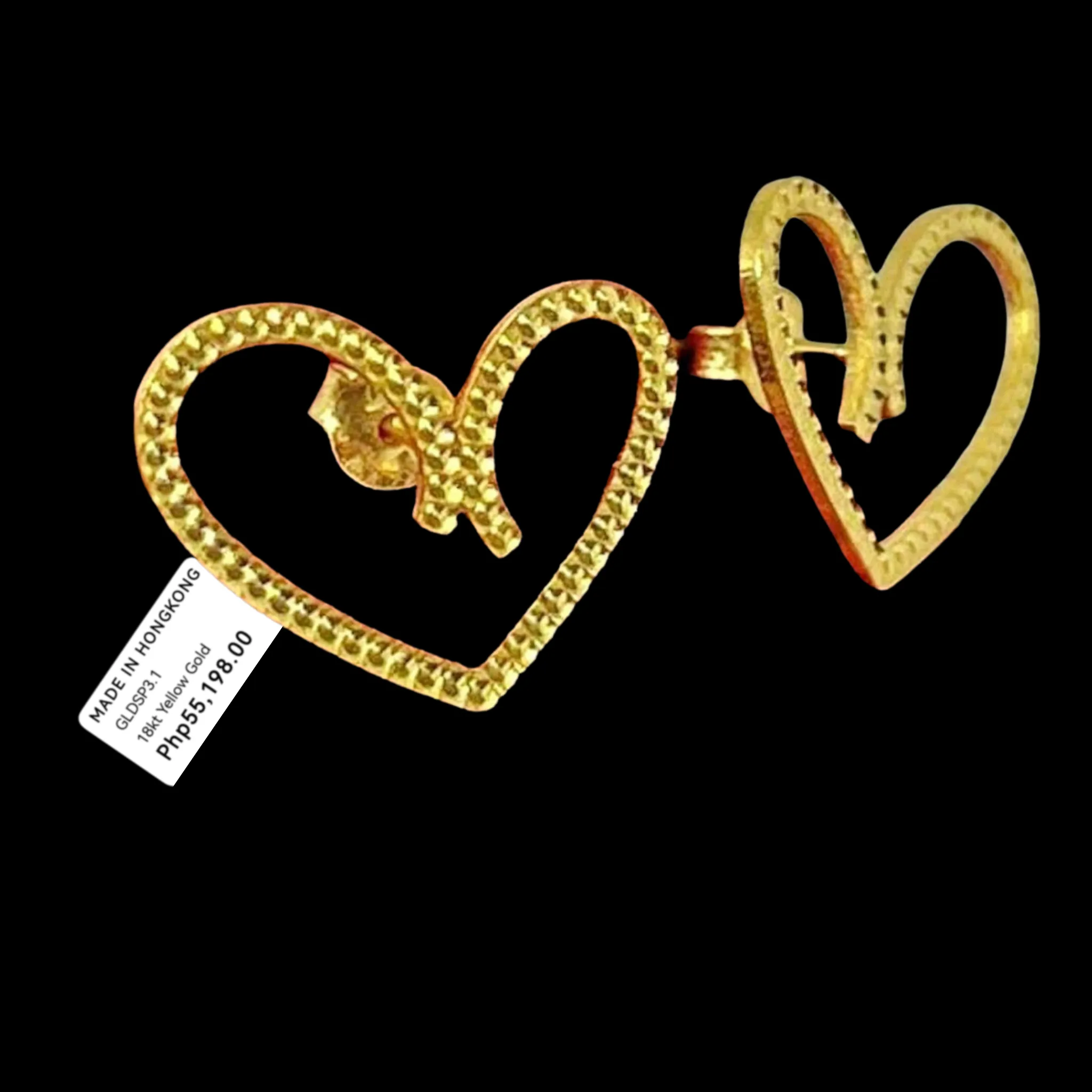 #GOLD2024 | 18K Golden Heart Stud Earrings