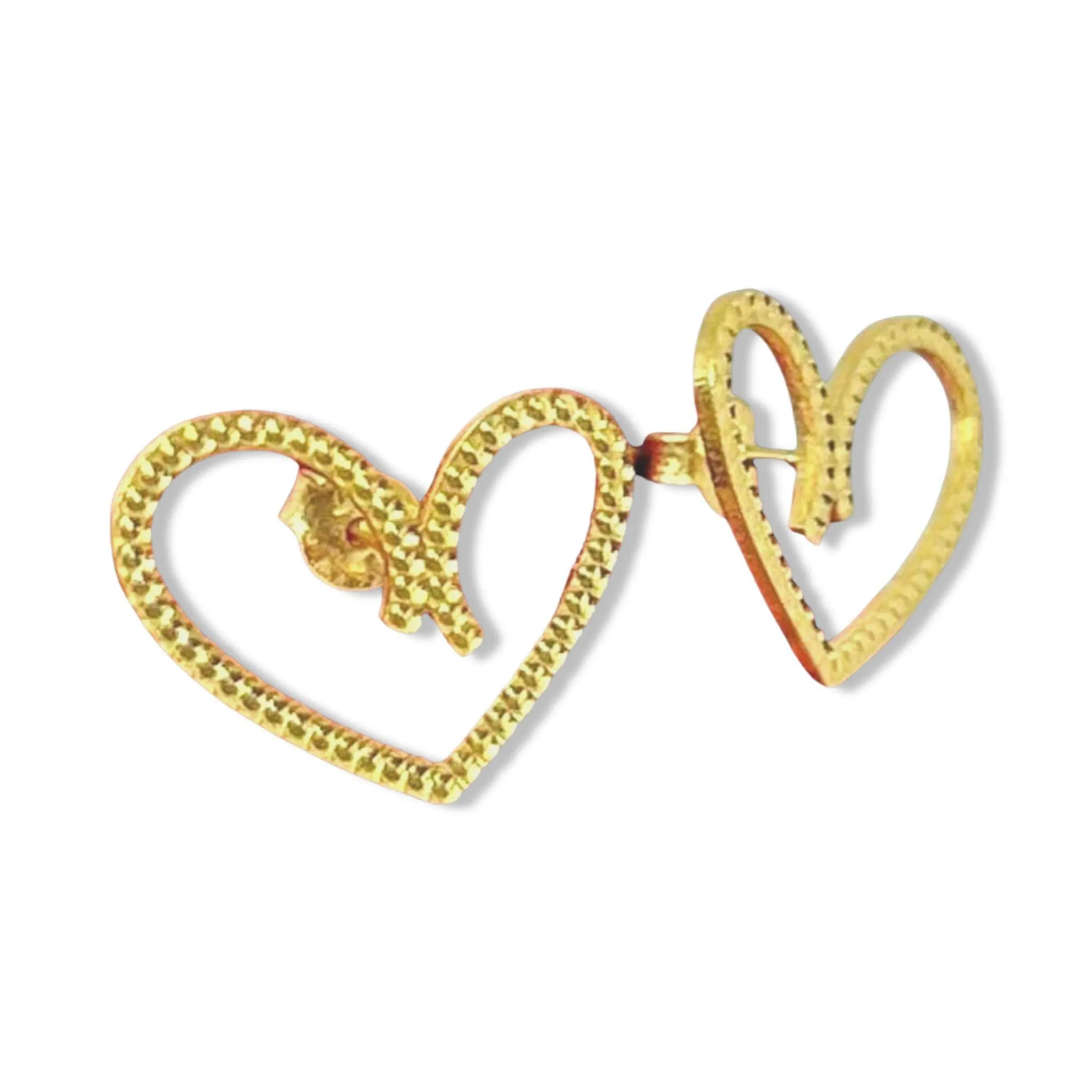 #GOLD2024 | 18K Golden Heart Stud Earrings